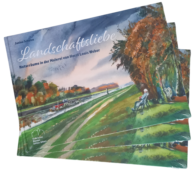 Auf dem Bild sind drei Bildbände aufgefächert zu sehen.